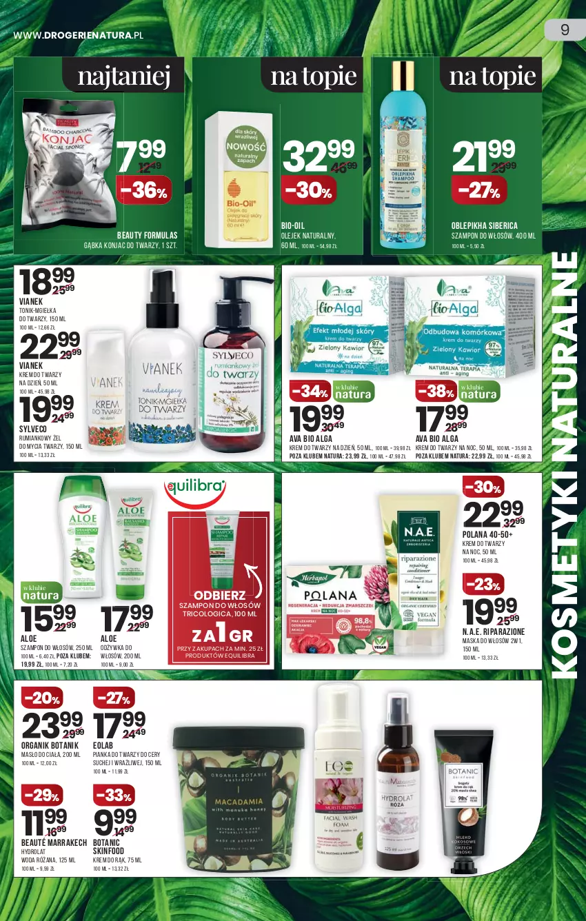 Gazetka promocyjna Drogerie Natura - Gazetka Drogerie Natura - ważna 30.12.2021 do 12.01.2022 - strona 9 - produkty: Bio-Oil, Hydrolat, Krem do rąk, Krem do twarzy, LANA, LG, Maska, Maska do włosów, Masło, Masło do ciała, Mgiełka do twarzy, Odżywka, Olej, Róża, Rum, SKINFOOD, Szampon, Tonik, Top, Woda