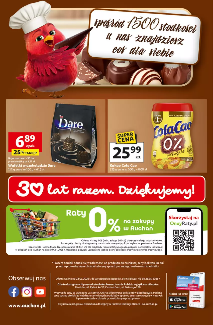 Gazetka promocyjna Auchan - Gazetka 30 Lat Hipermarket Auchan - ważna 22.01 do 28.01.2026 - strona 45 - produkty: Gra, Kakao, Kosz, Top
