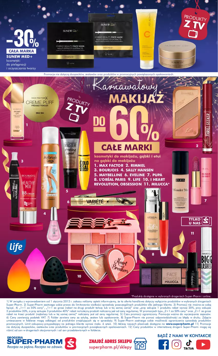 Gazetka promocyjna Super Pharm - Gazetka - ważna 27.12.2022 do 08.01.2023 - strona 16 - produkty: Bell, Bourjois, Dres, Eveline, Fa, Gra, Kosmetyki do pielęgnacji, L’Oréal, Makijaż, Max Factor, Maybelline, Olej, Pupa, Sally Hansen, SESSIO