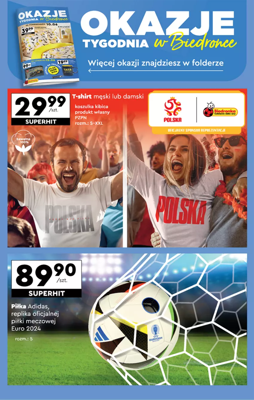 Gazetka promocyjna Biedronka - Od czwartku - ważna 13.06 do 19.06.2024 - strona 56 - produkty: Adidas, BIC, Kosz, Koszulka, T-shirt