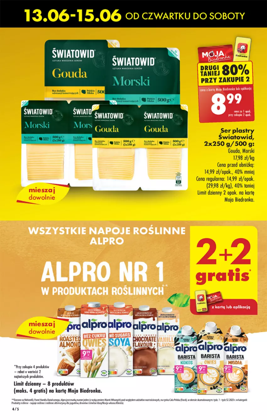 Gazetka promocyjna Biedronka - Od czwartku - ważna 13.06 do 19.06.2024 - strona 6 - produkty: Alpro, Dron, Fa, Gouda, Gra, Ser