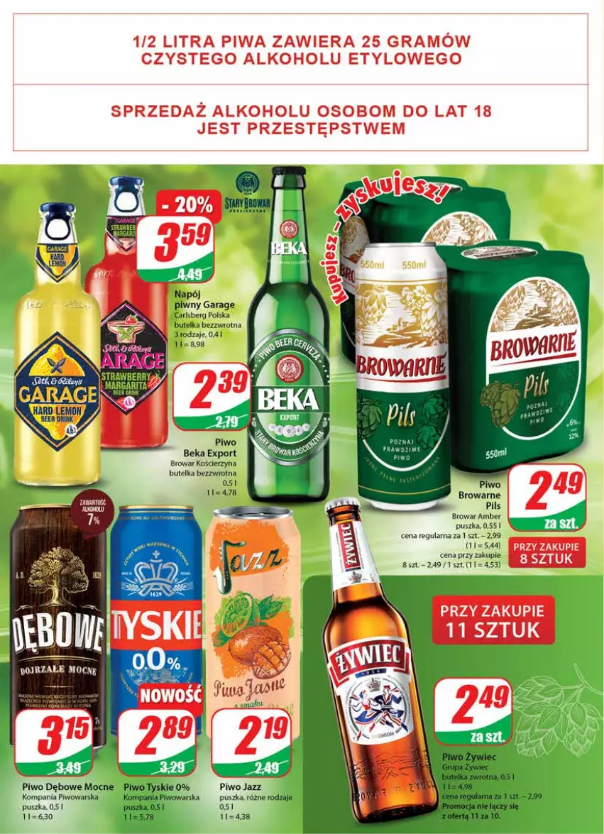 Gazetka promocyjna Dino - Gazetka - ważna 31.08 do 06.09.2022 - strona 16 - produkty: Carlsberg, Gra, Napój, Piwa, Piwo, Por, Tyskie