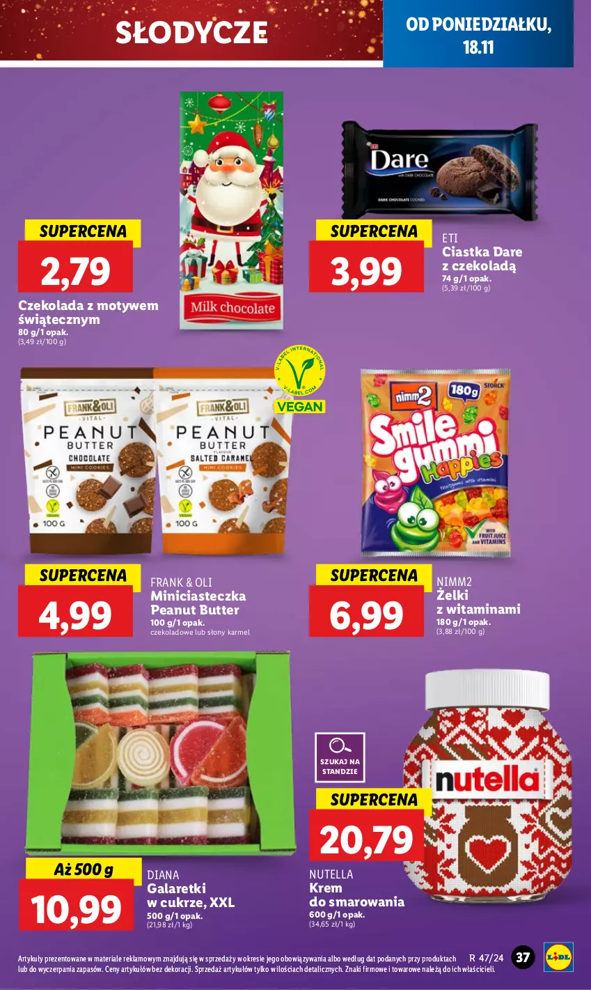 Gazetka promocyjna Lidl - GAZETKA - ważna 18.11 do 20.11.2024 - strona 43 - produkty: Ciastka, Czekolada, Gala, Galaretki, Nimm2, Nutella