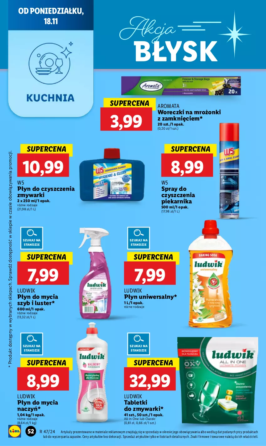 Gazetka promocyjna Lidl - GAZETKA - ważna 18.11 do 20.11.2024 - strona 60 - produkty: Do mycia naczyń, Ludwik, Piekarnik, Płyn do mycia, Płyn do mycia naczyń, Spray do czyszczenia, Tablet, Tabletki do zmywarki, Zmywarki