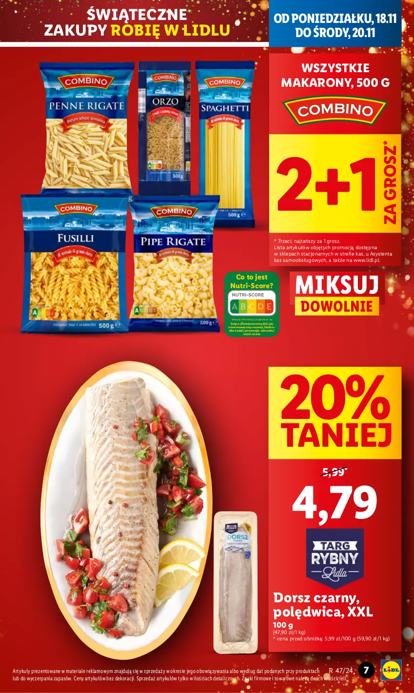 Gazetka promocyjna Lidl - GAZETKA - ważna 18.11 do 20.11.2024 - strona 9 - produkty: Dorsz, Makaron, Polędwica, Wazon