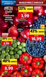 Gazetka promocyjna Lidl - GAZETKA - Gazetka - ważna od 20.11 do 20.11.2024 - strona 18 - produkty: Warzywa, Kujawski, Papryka czerwona, Papryka, Brukselka, Warzywa i owoce, Owoce, Jabłka