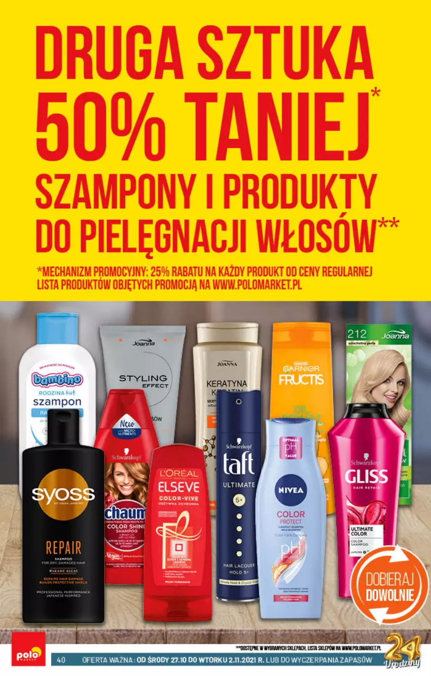 Gazetka promocyjna PoloMarket - Gazetka pomocyjna - ważna 27.10 do 02.11.2021 - strona 40 - produkty: Fa, Joanna, Szampon