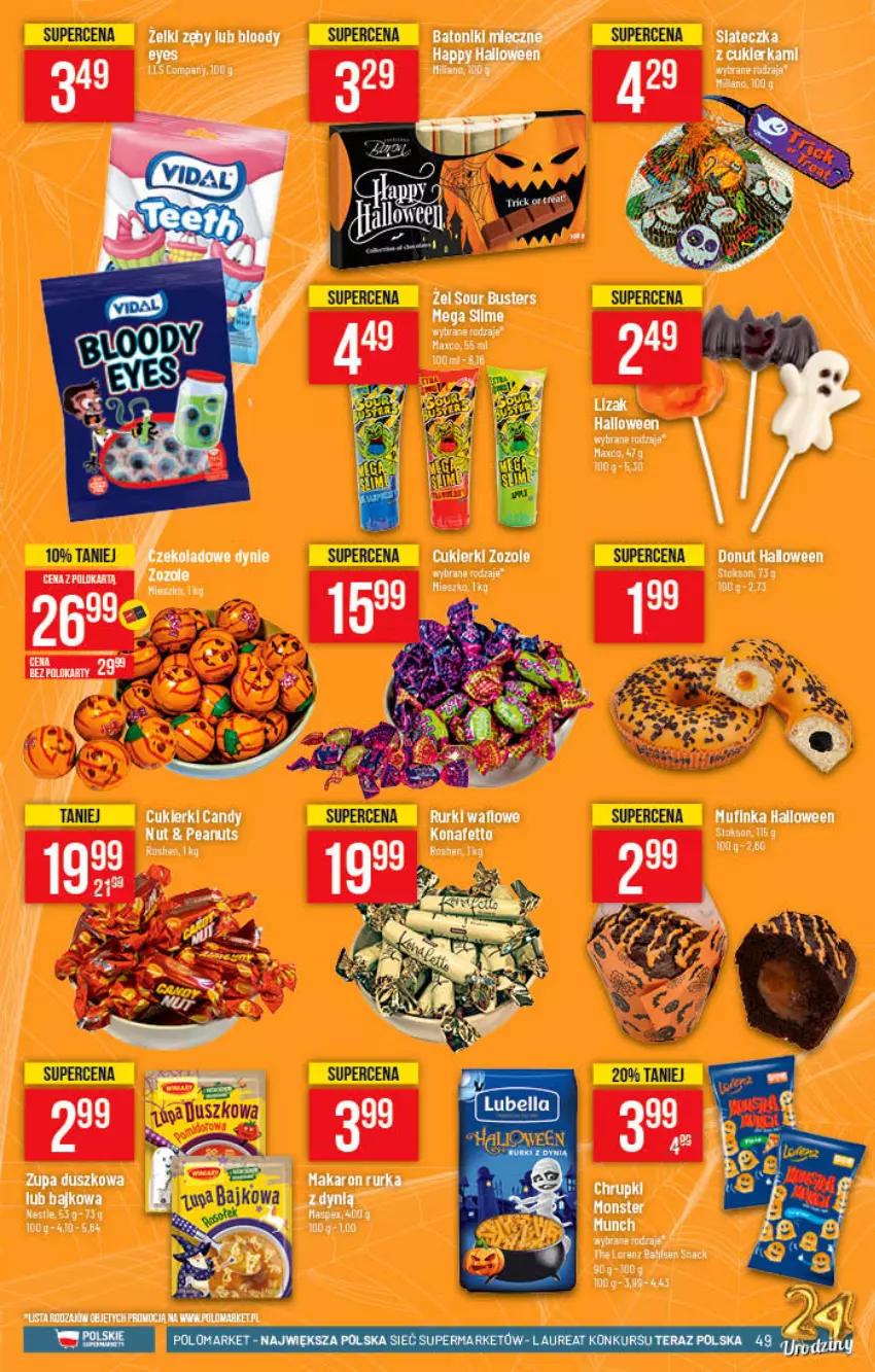 Gazetka promocyjna PoloMarket - Gazetka pomocyjna - ważna 27.10 do 02.11.2021 - strona 49 - produkty: Candy, Cukier, Cukierki, Fa, Rurki