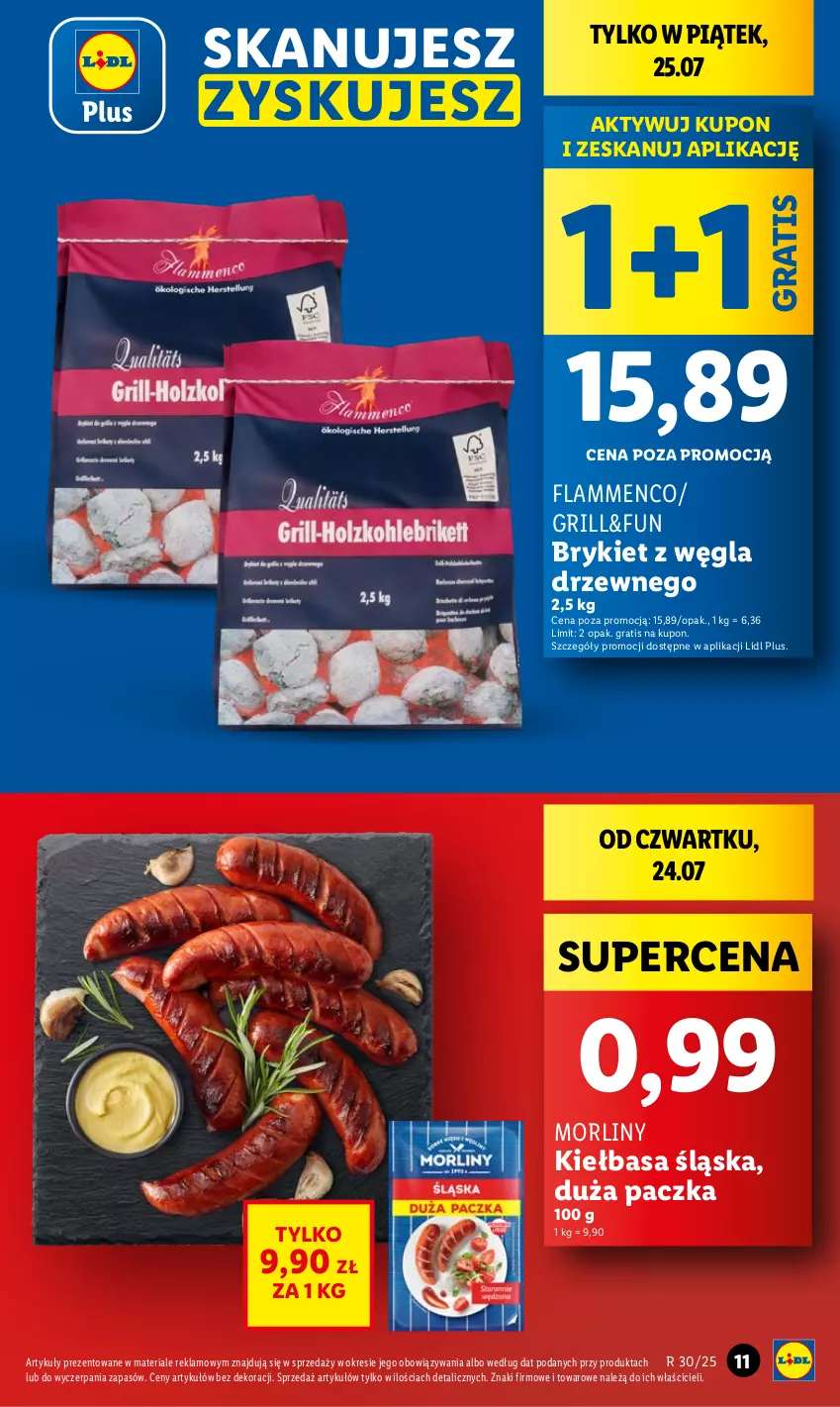 Gazetka promocyjna Lidl - GAZETKA - ważna 24.07 do 26.07.2025 - strona 11 - produkty: Gra, Grill, Kiełbasa, Kiełbasa śląska, Morliny