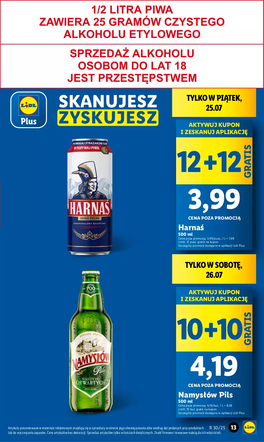 Gazetka promocyjna Lidl - GAZETKA - ważna 24.07 do 26.07.2025 - strona 13 - produkty: Gra, Harnaś, Namysłów
