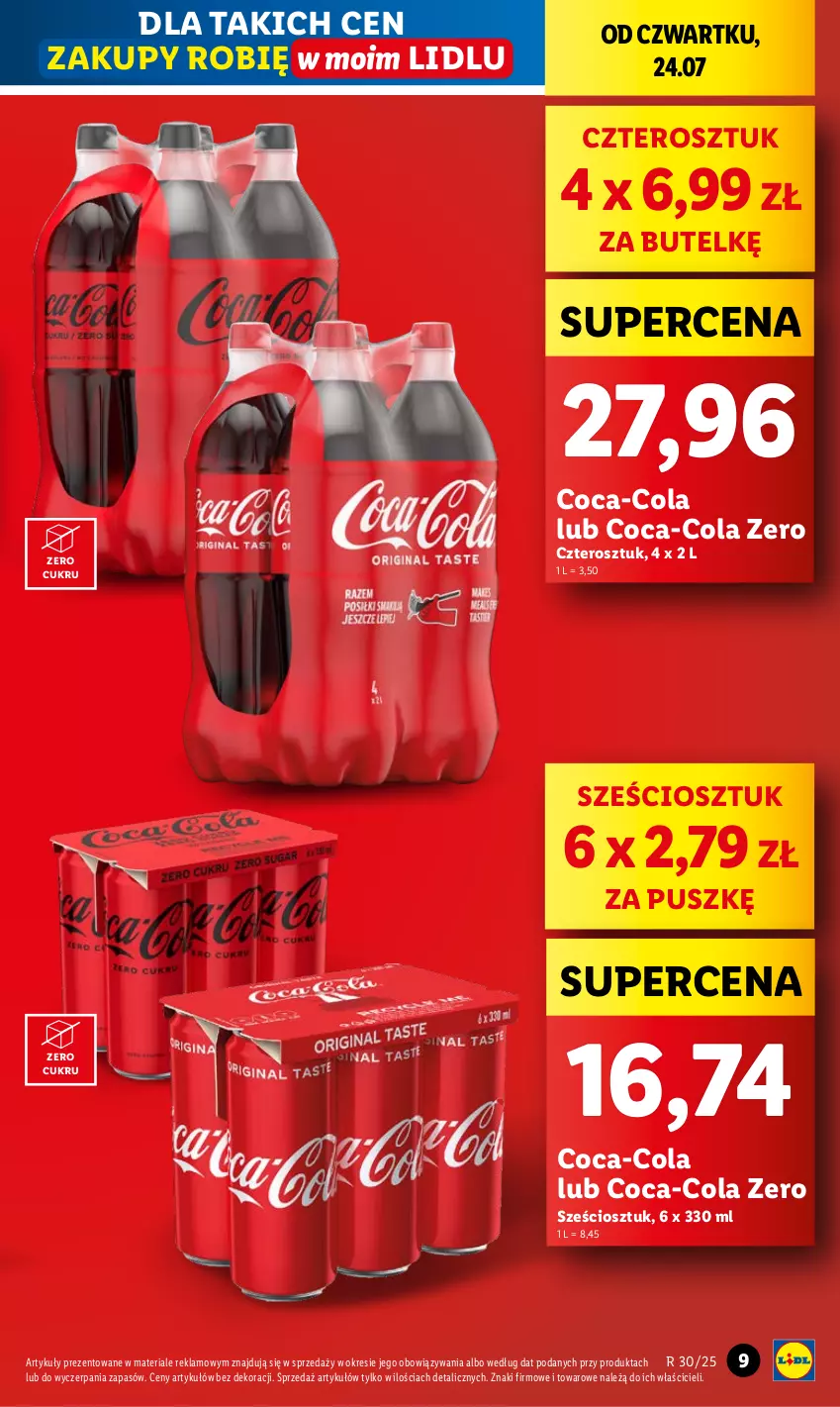 Gazetka promocyjna Lidl - GAZETKA - ważna 24.07 do 26.07.2025 - strona 9 - produkty: Coca-Cola
