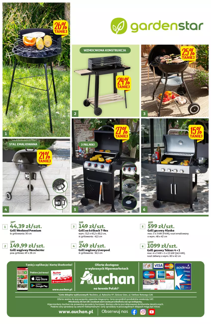 Gazetka promocyjna Auchan - GardenStar Hipermarkety - ważna 12.05 do 21.05.2022 - strona 5 - produkty: Fa, Grill, Grill gazowy, Ser, Tera