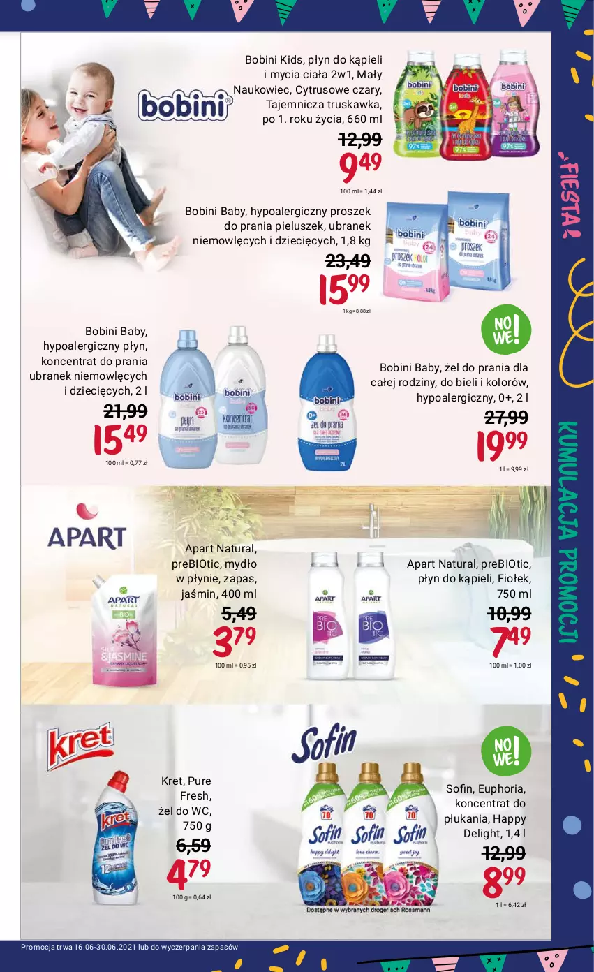 Gazetka promocyjna Rossmann - Fiesta - ważna 16.06 do 30.06.2021 - strona 17 - produkty: Dzieci, Kret, Mydło, Mydło w płynie, Płyn do kąpieli, Proszek do prania, Pur