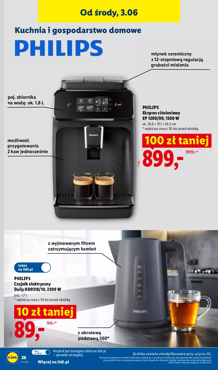 Gazetka promocyjna Lidl - Katalog ważny od 1.06 - ważna 01.06 do 06.06.2026 - strona 30 - produkty: Czajnik, Czajnik elektryczny, Gra, Grafika, Kuchnia, Młynek, Philips, Top