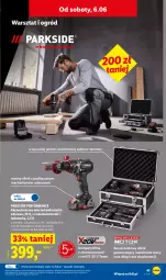 Gazetka promocyjna Lidl - Katalog ważny od 1.06 - Gazetka - ważna od 06.06 do 06.06.2026 - strona 45 - produkty: Parkside, Sok, Ser, Akumulatorowa wiertarkowkrętark, Wiertarkowkrętarka, Warka, Tarka, Wkręt, Wkrętarka, Ogród, Akumulator