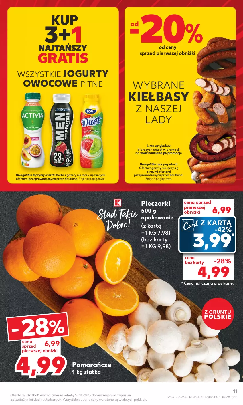 Gazetka promocyjna Kaufland - Gazetka tygodnia - ważna 16.11 do 22.11.2023 - strona 11 - produkty: Gra, Grunt, Jogurt, Piec, Pomarańcze, Siatka, Waga