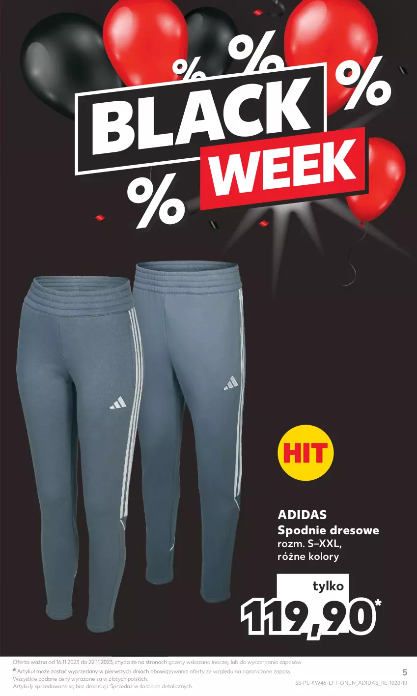 Gazetka promocyjna Kaufland - Gazetka tygodnia - ważna 16.11 do 22.11.2023 - strona 5 - produkty: Adidas, Dres, Gra, Spodnie, Spodnie dresowe