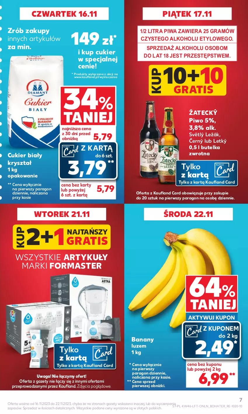 Gazetka promocyjna Kaufland - Gazetka tygodnia - ważna 16.11 do 22.11.2023 - strona 7 - produkty: Banany, Cukier, Gra, Piwa, Piwo, Waga