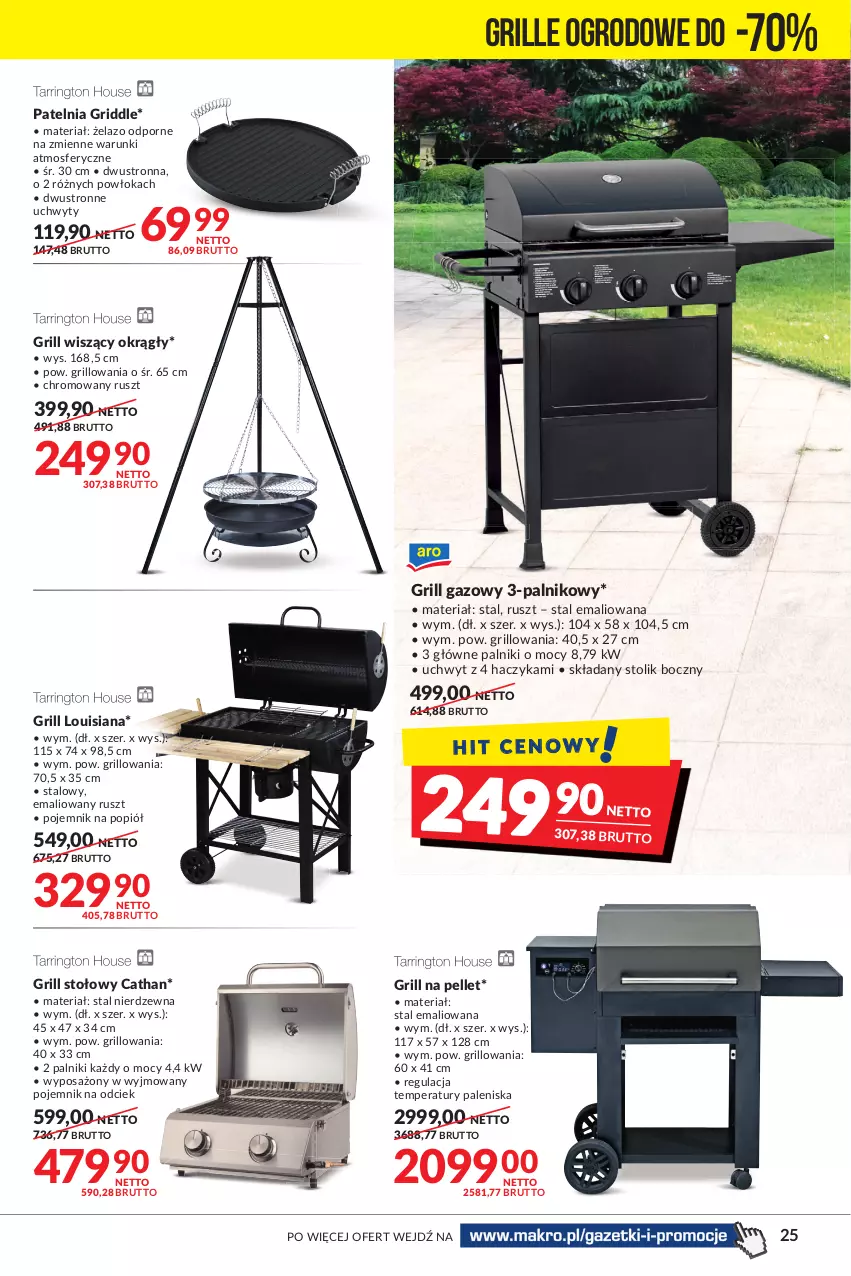 Gazetka promocyjna Makro - [Oferta promocyjna] Artykuły spożywcze i przemysłowe - ważna 23.08 do 04.09.2022 - strona 25 - produkty: GRID, Grill, Grill gazowy, Haczyk, Patelnia, Pellet, Pojemnik, Por, Stolik, Uchwyty