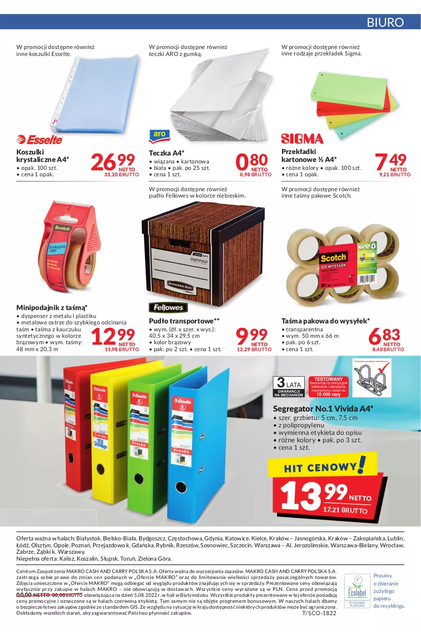 Gazetka promocyjna Makro - [Oferta promocyjna] Artykuły spożywcze i przemysłowe - ważna 23.08 do 04.09.2022 - strona 27 - produkty: Biuro, Gra, Kosz, Papier, Piec, Por, Rum, Ser, Sos, Sport, Szal, Taśma pakowa, Tran