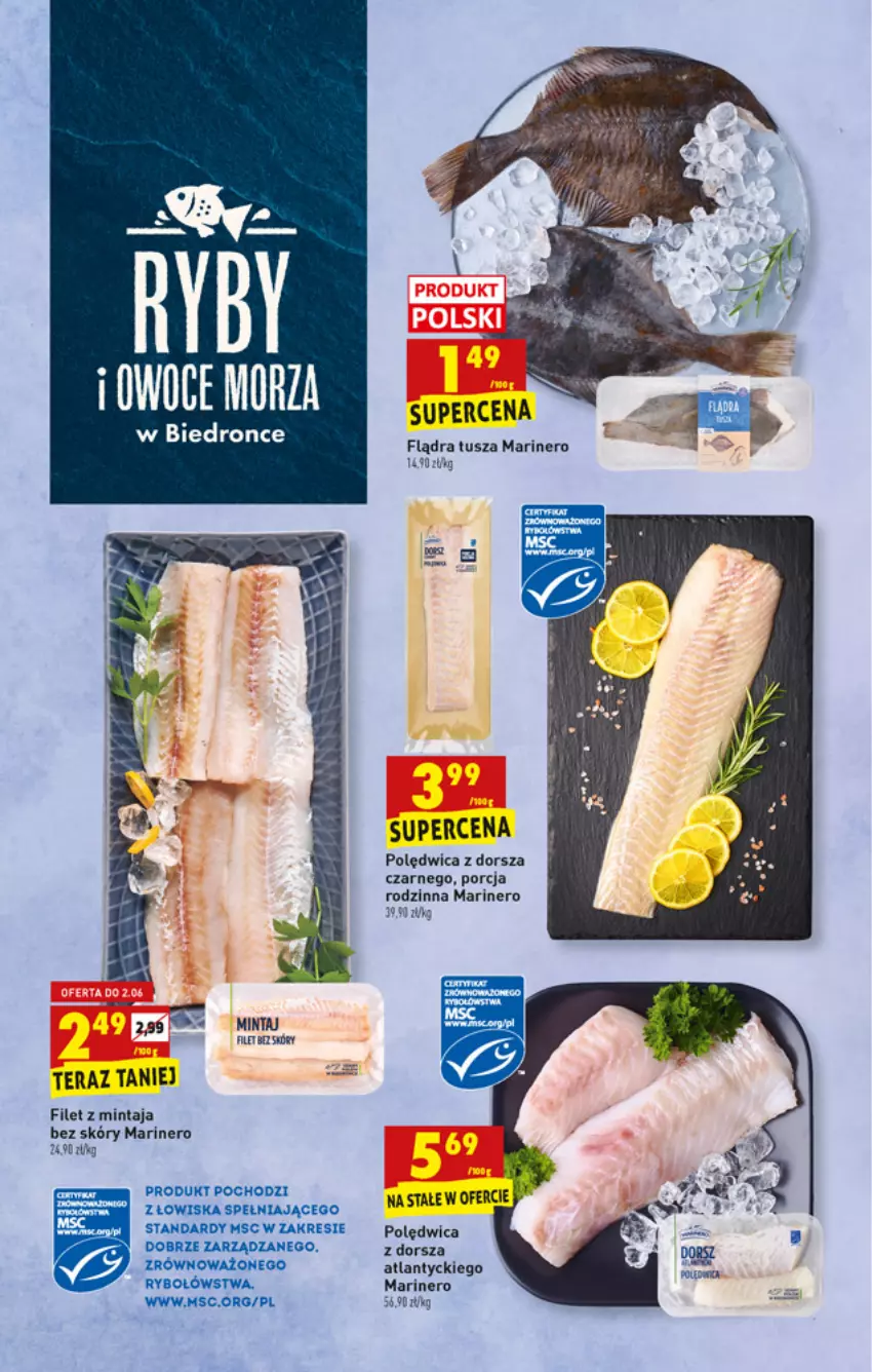 Gazetka promocyjna Biedronka - W tym tygodniu - ważna 31.05 do 05.06.2021 - strona 19 - produkty: Dorsz, Dron, Filet z mintaja, Mintaj, Polędwica, Por, Tera, Tusz