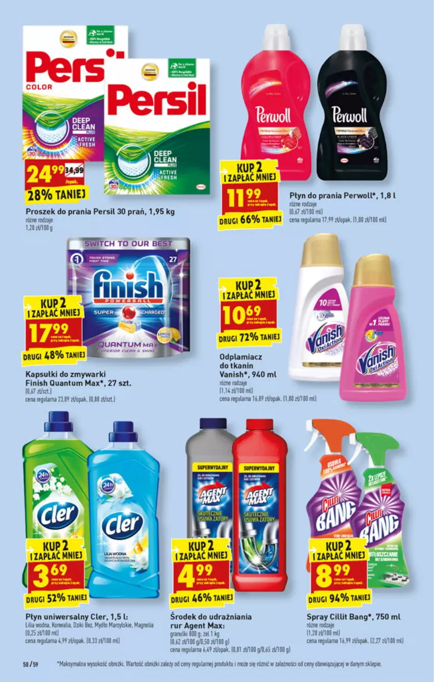 Gazetka promocyjna Biedronka - W tym tygodniu - ważna 31.05 do 05.06.2021 - strona 58 - produkty: Cillit Bang, Finish, Gala, Gry, Odplamiacz, Persil, Perwoll, Piec, Płyn do prania, Proszek do prania, Sok, Tera, Vanish, Zmywarki