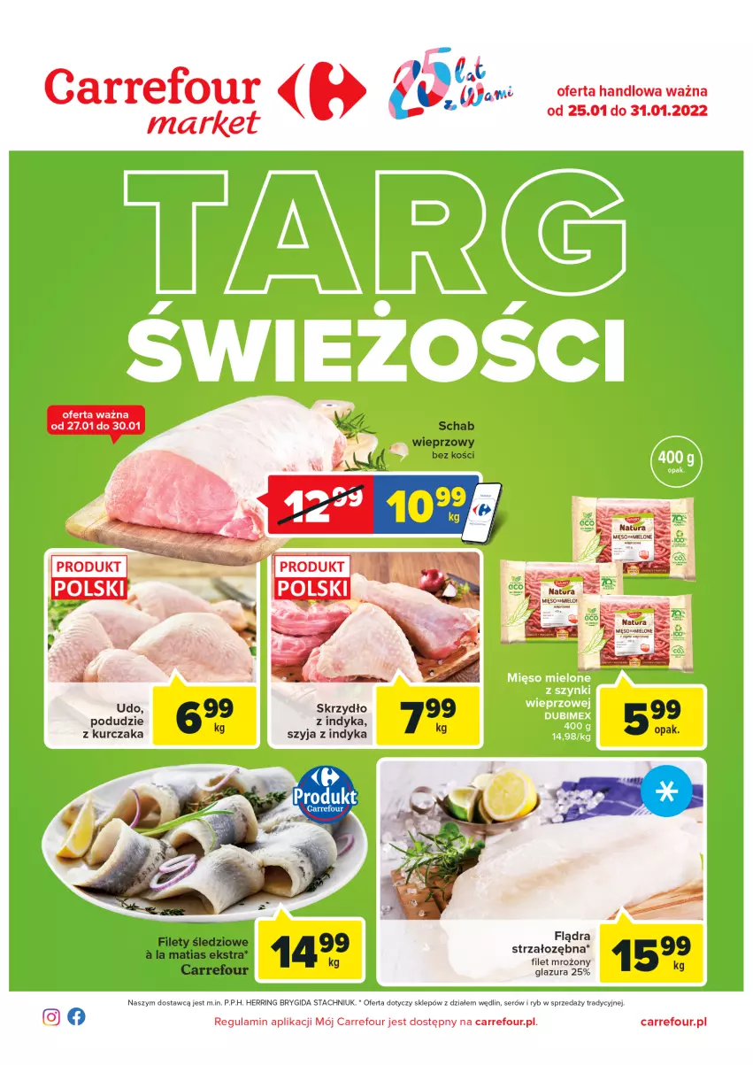 Gazetka promocyjna Carrefour - Gazetka Express - ważna 18.01 do 24.01.2022 - strona 1 - produkty: Glazura, K2, Kurczak, Lazur, Mięso, Ser