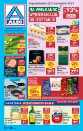 Gazetka promocyjna Aldi - Pełna oferta - Gazetka - ważna od 29.03 do 29.03.2026 - strona 1 - produkty: Kurczak, Krakus, Ser, Jaja, Mięsne specjały, Kawa mielona, Kawa, Szynka konserwowa, Szynka, Moser Roth, Babka, Oliwa z oliwek, Monini, Gouda, Patelnia, Jacobs, Masło