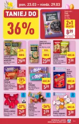Gazetka promocyjna Aldi - Pełna oferta - Gazetka - ważna od 29.03 do 29.03.2026 - strona 21 - produkty: Orzechy włoskie, Pistacje, Ser, Rum, Gin, Gra, Cukier, Praliny, Cukierki czekoladowe, Deliss, Czekolada, Rodzynki, Deser, Cukierki, Milka, Fa
