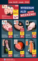 Gazetka promocyjna Aldi - Pełna oferta - Gazetka - ważna od 29.03 do 29.03.2026 - strona 36 - produkty: Kurczak, Kaczka, Mięsne specjały, Królik, Tusz, Szynka, Kiełbaski białe, Schab wieprzowy