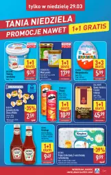 Gazetka promocyjna Aldi - Pełna oferta - Gazetka - ważna od 29.03 do 29.03.2026 - strona 47 - produkty: Ketchup, Ser, Rum, Gin, Gra, Papier, Twaróg, Cukier, Chipsy, Dallmayr, Kawa mielona, Kawa, Papier toaletowy, Miód, Pringles, Cukierki, Heinz, Kinder