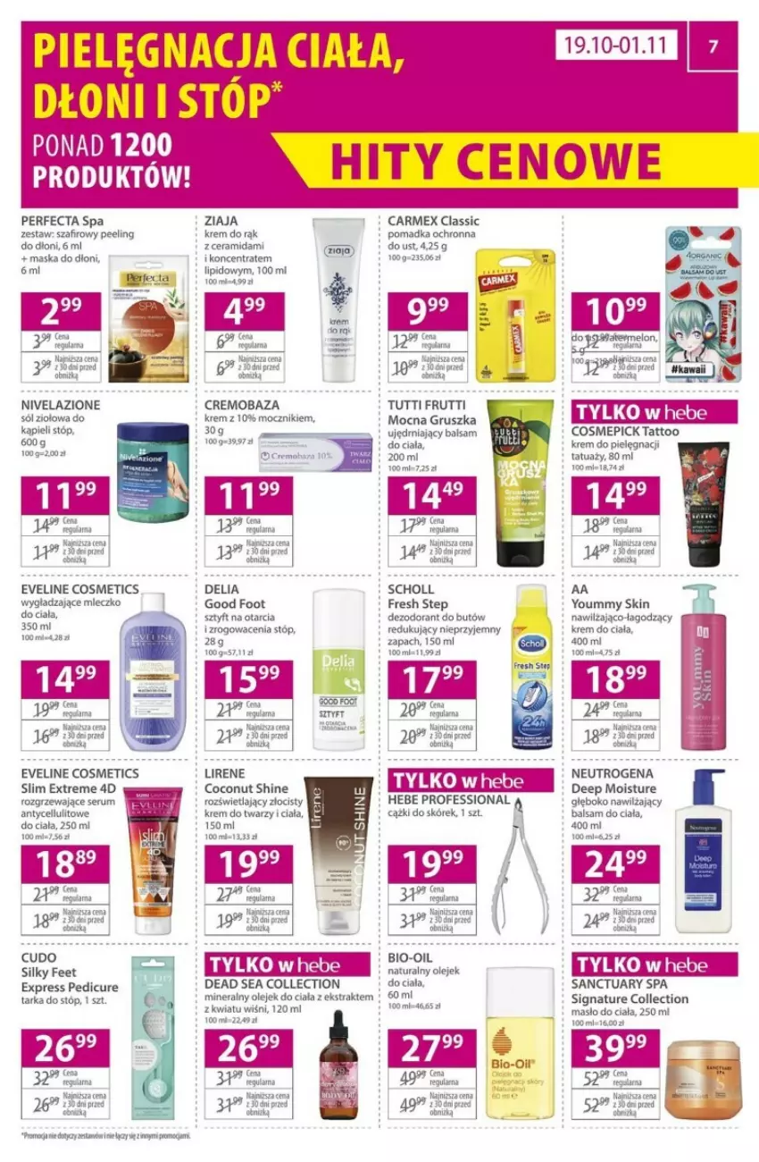 Gazetka promocyjna Hebe - ważna 19.10 do 01.11.2023 - strona 14 - produkty: Eveline, Lirene, Neutrogena, Perfecta, Sanctuary Spa, Scholl, Ziaja