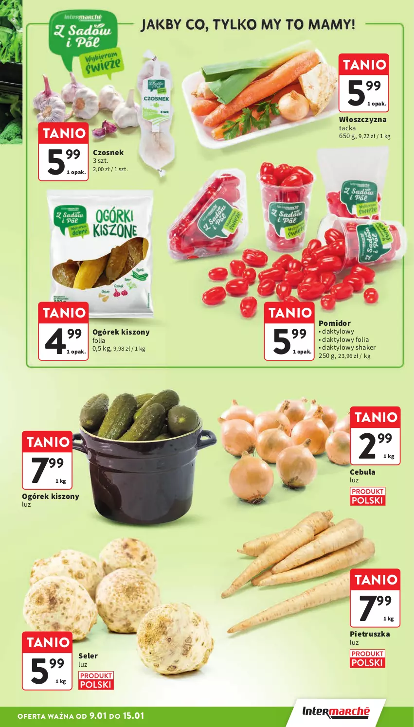 Gazetka promocyjna Intermarche - Gazetka Intermarche - ważna 09.01 do 15.01.2025 - strona 13 - produkty: Cebula, Czosnek, Ogórek, Pietruszka