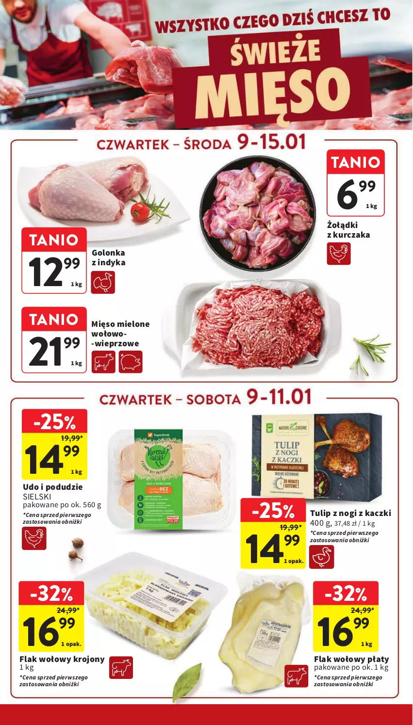 Gazetka promocyjna Intermarche - Gazetka Intermarche - ważna 09.01 do 15.01.2025 - strona 14 - produkty: Golonka z indyka, Kurczak, Mięso, Mięso mielone