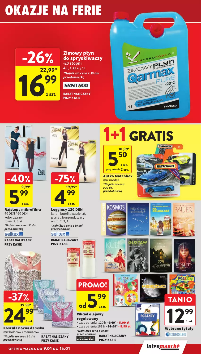 Gazetka promocyjna Intermarche - Gazetka Intermarche - ważna 09.01 do 15.01.2025 - strona 41 - produkty: Gin, Gra, Granat, Kosz, Koszula, Koszula nocna, Legginsy, Olej, Płyn do spryskiwaczy, Rajstopy, Top, Wkład olejowy