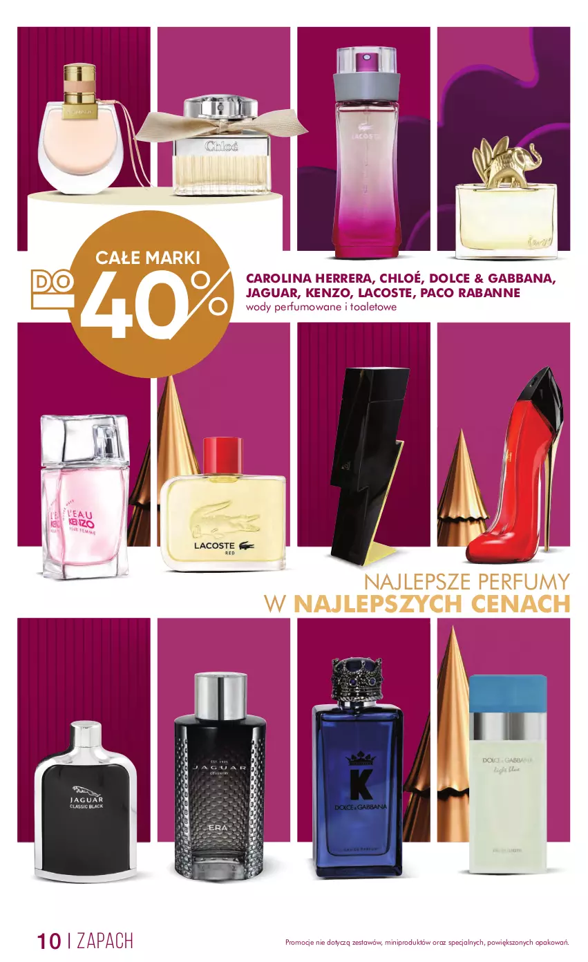 Gazetka promocyjna Super Pharm - Gazetka - ważna 13.12 do 26.12.2024 - strona 10 - produkty: Carolina Herrera, Chloé, Jaguar, Kenzo, Lacoste, Paco Rabanne, Perfum