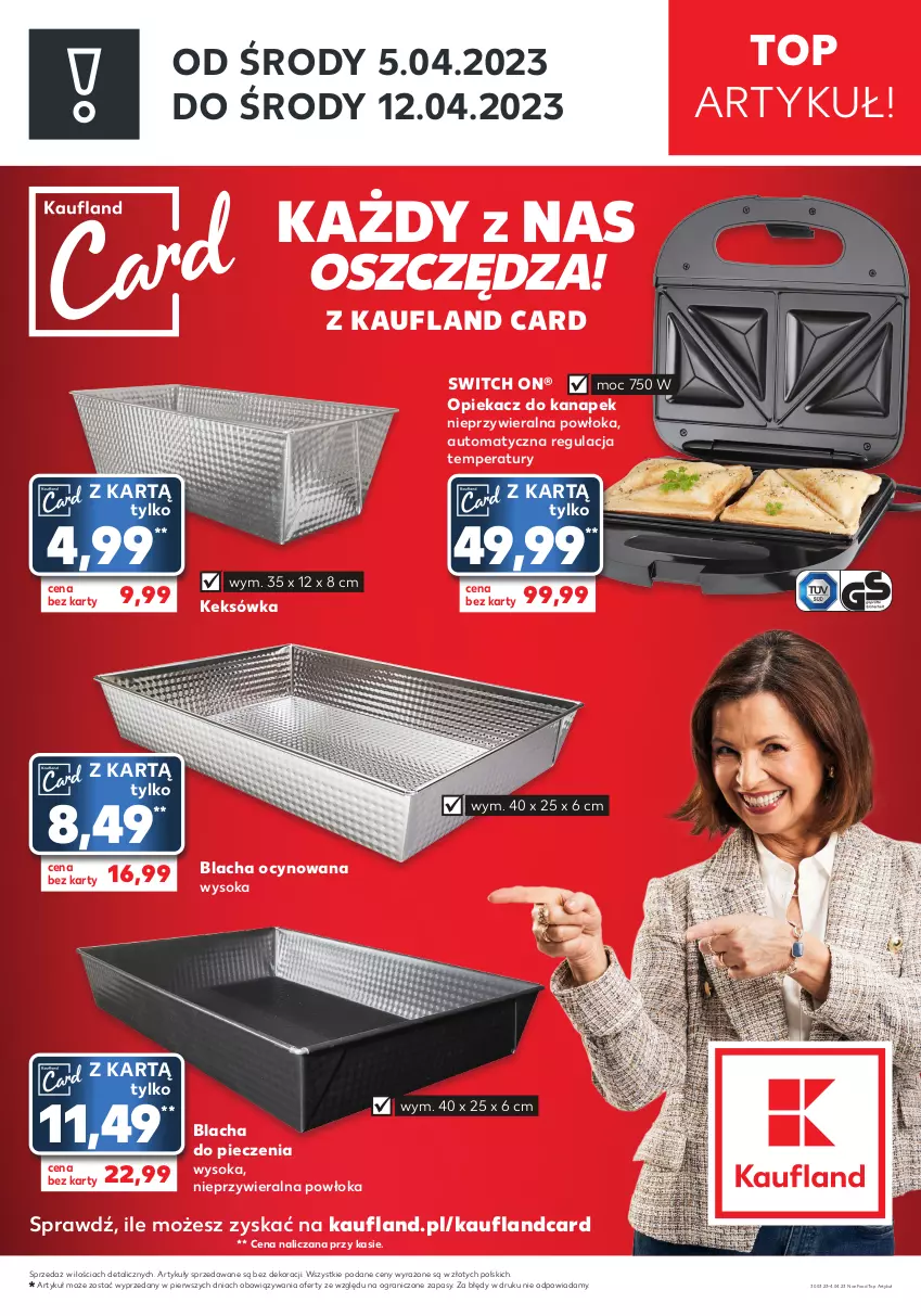 Gazetka promocyjna Kaufland - ZAPOWIEDŹ NASTĘPNEJ OFERTY - ważna 30.03 do 04.04.2023 - strona 1 - produkty: Blacha do pieczenia, Gra, Keksówka, Opiekacz do kanapek, Piec, Sok, Top