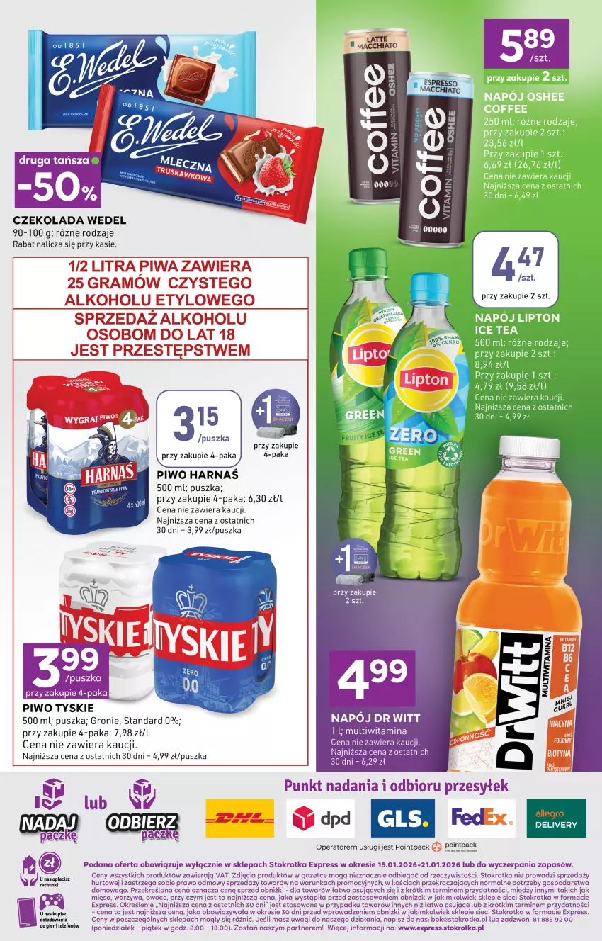 Gazetka promocyjna Stokrotka - Stokrotka Express - ważna 15.01 do 21.01.2026 - strona 6 - produkty: Chia, Czekolada, Gra, Mięso, O nas, Owoce, Piwa, Piwo, Telefon, Tyskie, Wagi, Warzywa