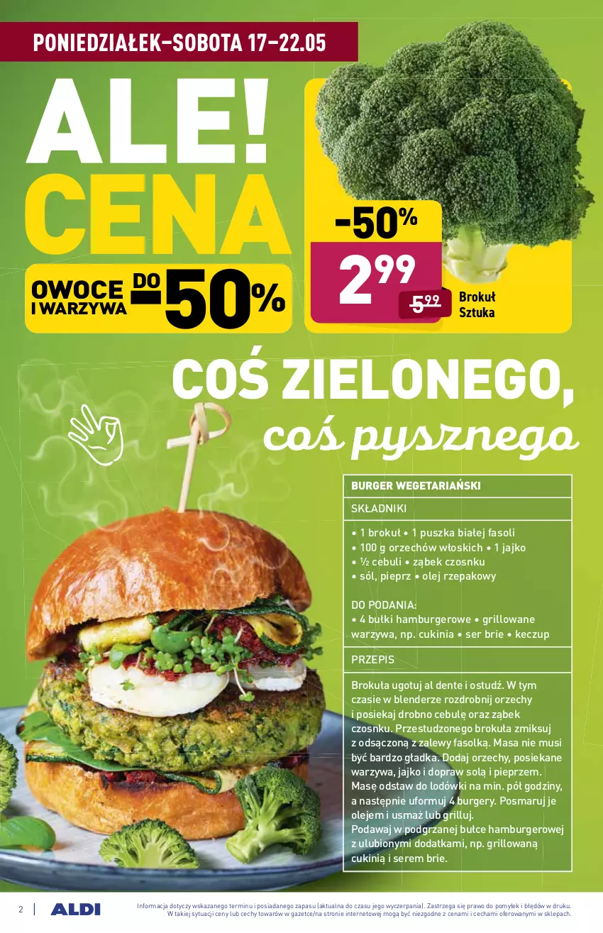 Gazetka promocyjna Aldi - ważna 17.05 do 22.05.2021 - strona 2 - produkty: Blender, Brie, Burger, Fa, Grill, Hamburger, Mus, Olej, Olej rzepakowy, Owoce, Pieprz, Ser, Sól, Warzywa