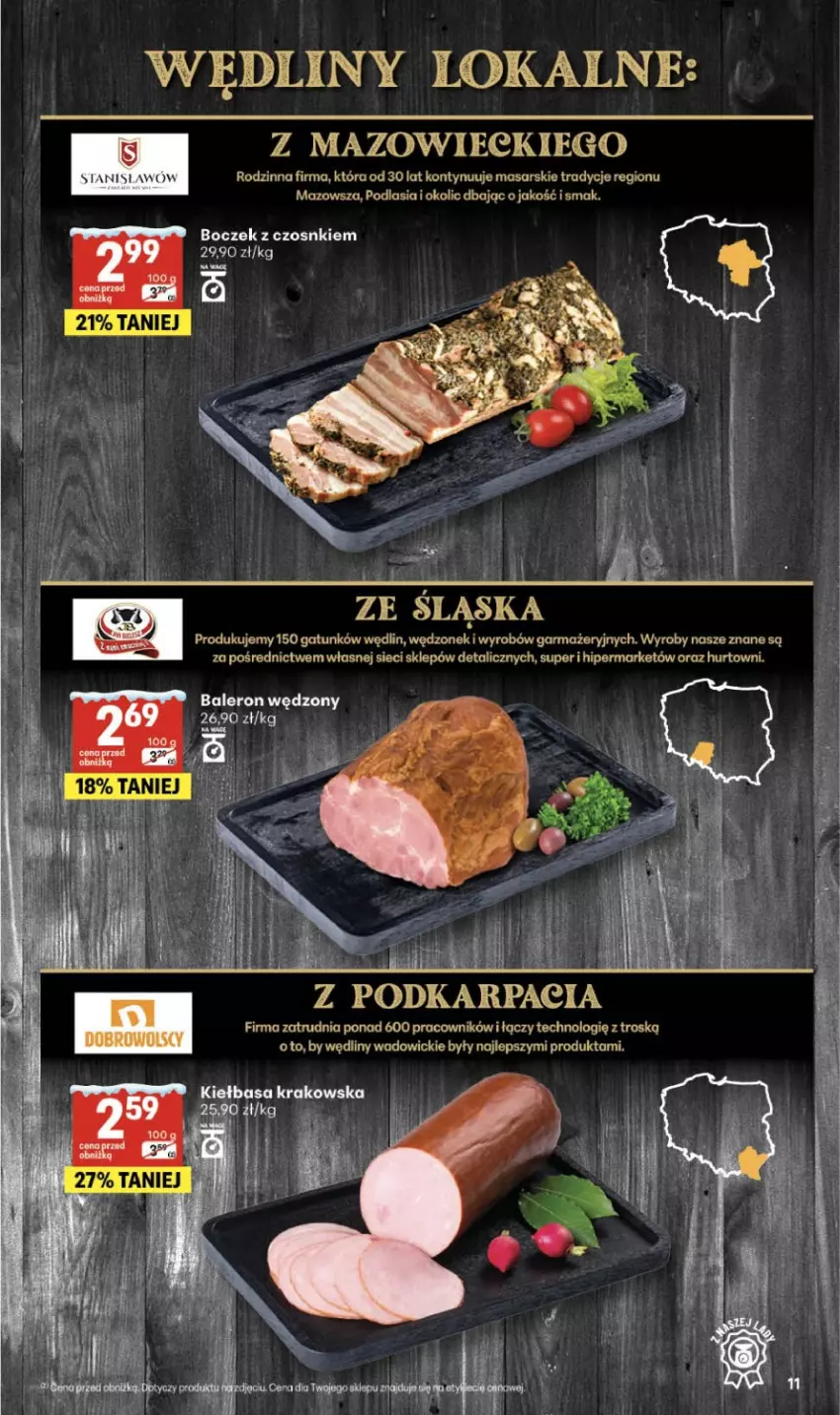 Gazetka promocyjna Delikatesy Centrum - Franczyza DC05 Czwartek - ważna 29.01 do 04.02.2026 - strona 11 - produkty: Boczek, Karp, Kiełbasa, Kiełbasa krakowska