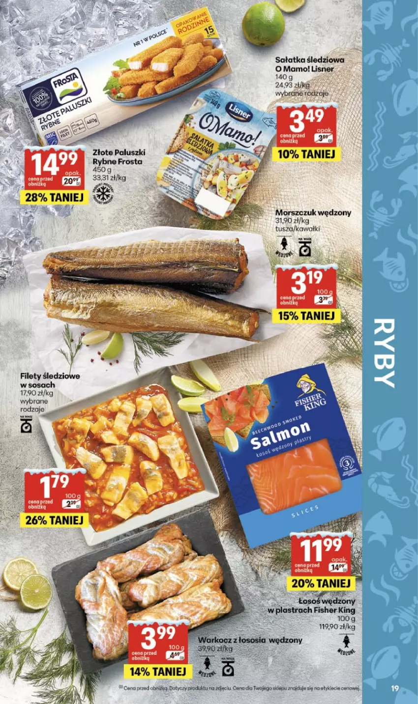 Gazetka promocyjna Delikatesy Centrum - Franczyza DC05 Czwartek - ważna 29.01 do 04.02.2026 - strona 19 - produkty: Frosta, Kawa, Koc, Lisner, Paluszki rybne, Sałat, Sałatka, Sos, Tusz