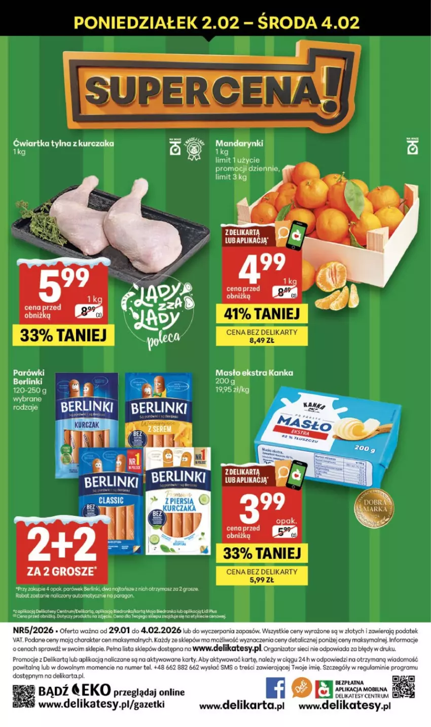 Gazetka promocyjna Delikatesy Centrum - Franczyza DC05 Czwartek - ważna 29.01 do 04.02.2026 - strona 40 - produkty: Berlinki, Dron, Gra, Koc, Kurczak, Masło, Rum