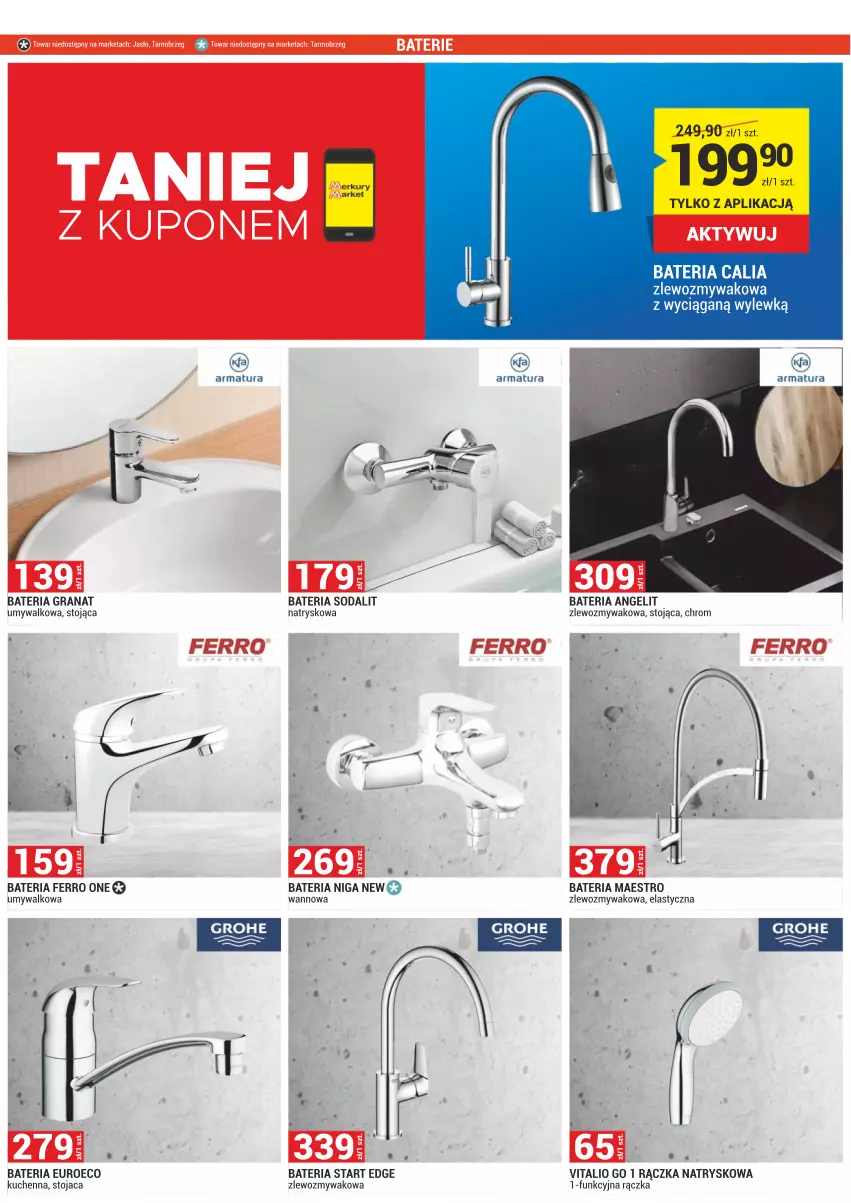 Gazetka promocyjna Merkury Market - ważna 01.06 do 30.06.2022 - strona 19 - produkty: Bateria, Gra, Granat, Grohe, Zlew, Zlewozmywak