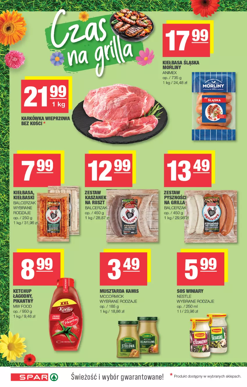 Gazetka promocyjna Spar - Spar - ważna 01.06 do 11.06.2025 - strona 6 - produkty: Grill, Kamis, Karkówka wieprzowa, Ketchup, Kiełbasa, Morliny, Mus, Musztarda, Sos, Winiary