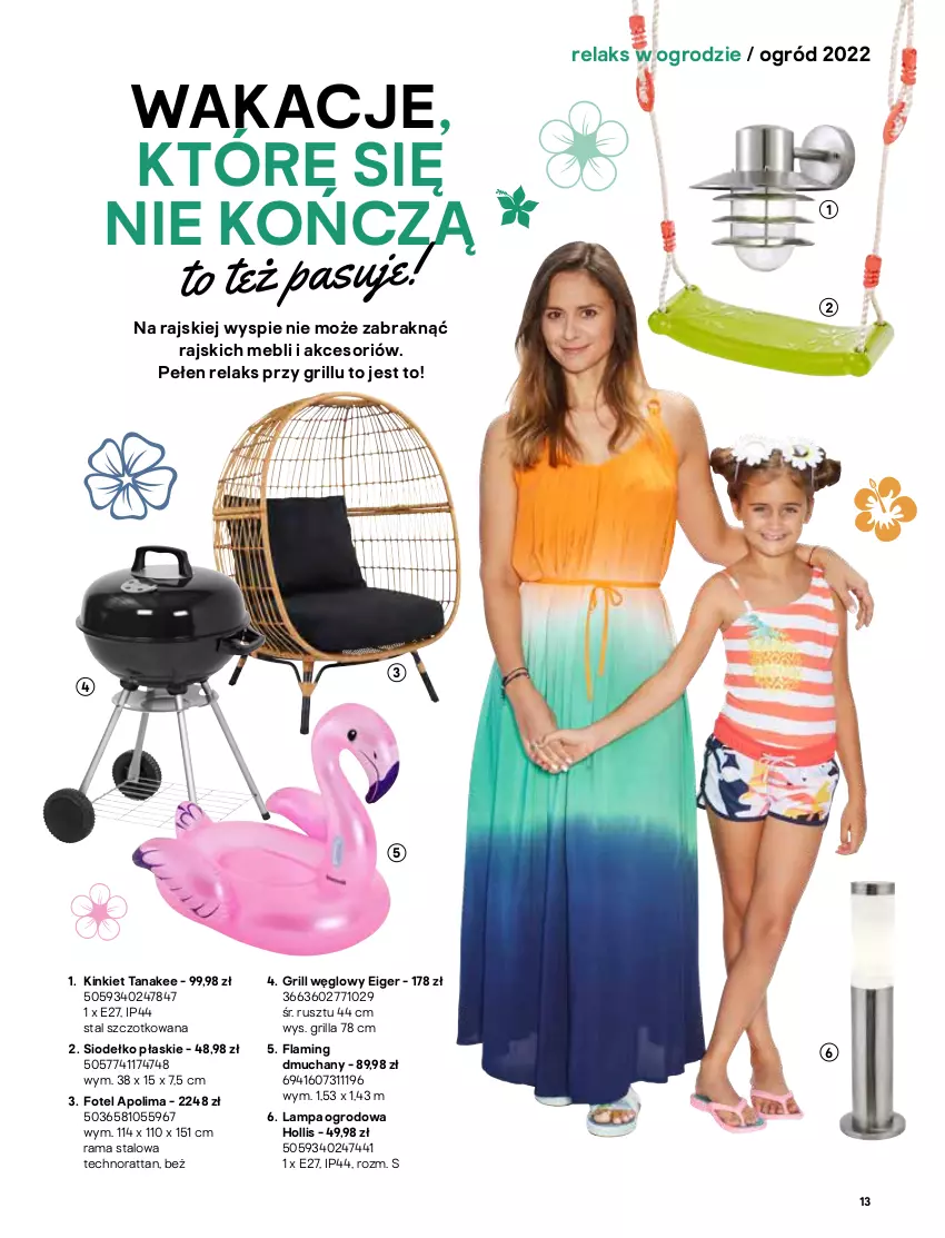 Gazetka promocyjna Castorama - Katalog Ogrody 2022 - ważna 01.03 do 31.10.2022 - strona 13 - produkty: Fa, Fotel, Grill, Lampa, Ogród, Rama, Sofa