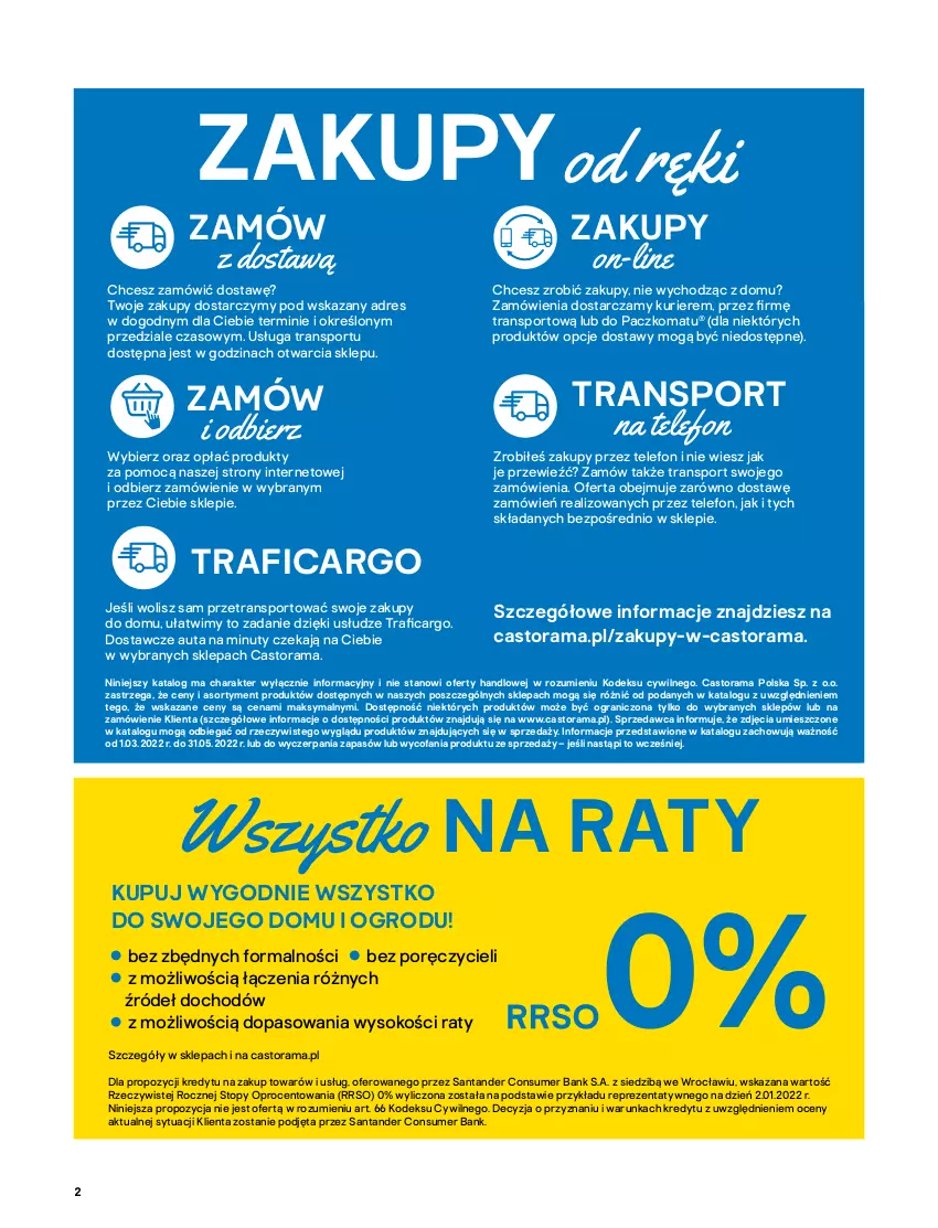 Gazetka promocyjna Castorama - Katalog Ogrody 2022 - ważna 01.03 do 31.10.2022 - strona 2 - produkty: Astor, Dres, Fa, Gra, Kosz, Nuty, Olej, Papier, Por, Rama, Sok, Sport, Telefon, Top, Tran