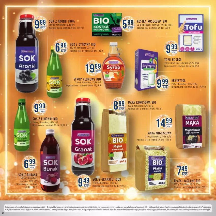 Gazetka promocyjna Stokrotka - Katalog Sylwester - ważna 28.12.2023 do 10.01.2024 - strona 22 - produkty: Cytryny, Gra, Granat, Kokos, Mąka, Mięso, Owoce, Sok, Syrop, Tofu, Warzywa