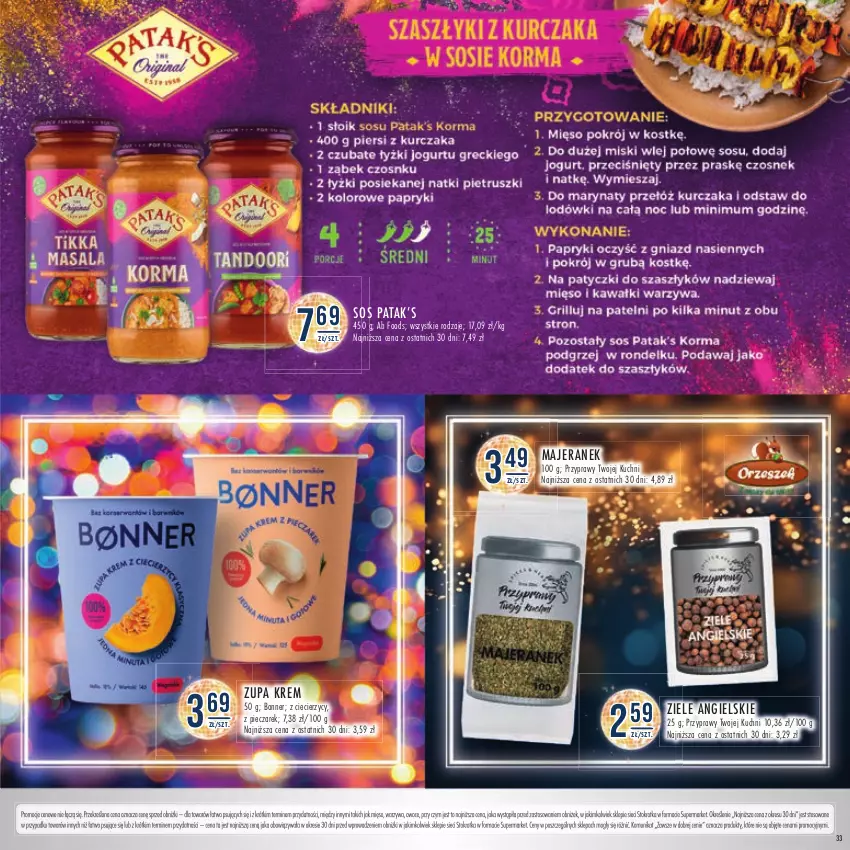 Gazetka promocyjna Stokrotka - Katalog Sylwester - ważna 28.12.2023 do 10.01.2024 - strona 33 - produkty: Mięso, Owoce, Piec, Przyprawy, Sos, Warzywa, Ziele angielskie, Zupa