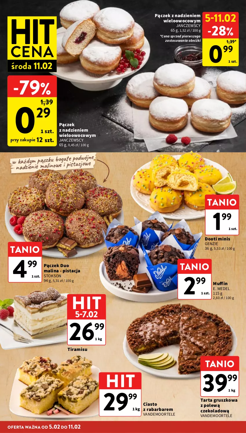 Gazetka promocyjna Intermarche - Gazetka Intermarche - ważna 05.02 do 11.02.2026 - strona 22 - produkty: E. Wedel, Pączek, Tarta