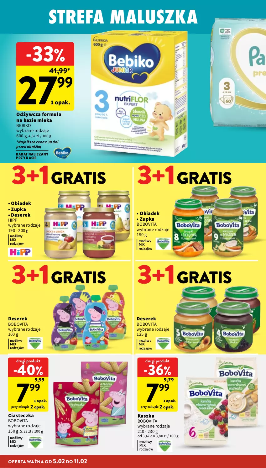 Gazetka promocyjna Intermarche - Gazetka Intermarche - ważna 05.02 do 11.02.2026 - strona 34 - produkty: Bebiko, BoboVita, Deser, Fa, Gra, HiPP, Ser, Serek